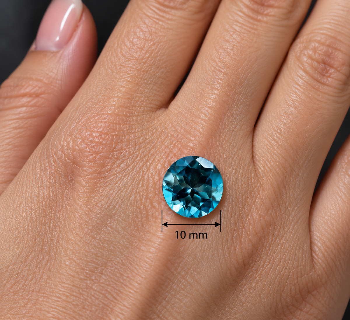 Topazio London Tondo 10.00ct – Pietra Preziosa per Gioielleria