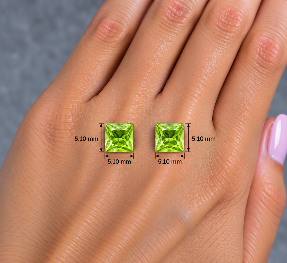 Peridot Naturale Carre 1.35ct – Pietra Preziosa Verde per Gioielleria
