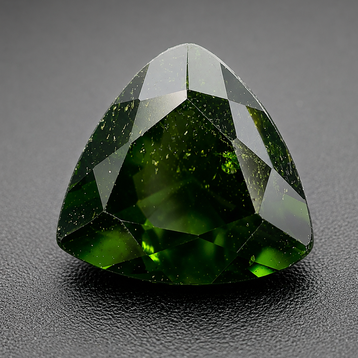 Cromodiopside Naturale Trillion 3.10ct – Gemma Verde Siberiana per Gioielleria