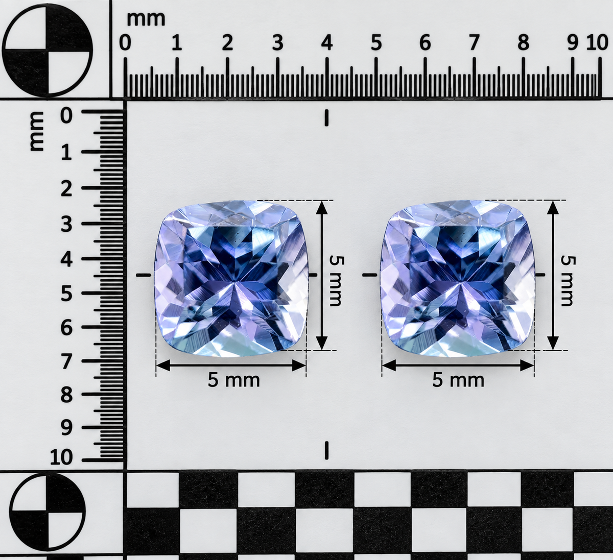 Tanzanite Naturale Unheat Cushion 1.20ct – Gemma Non Trattata per Gioielleria