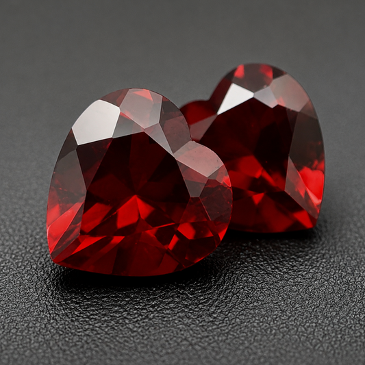 Granato Naturale Cuori 1.80ct – Pietra Preziosa Rossa per Gioielleria