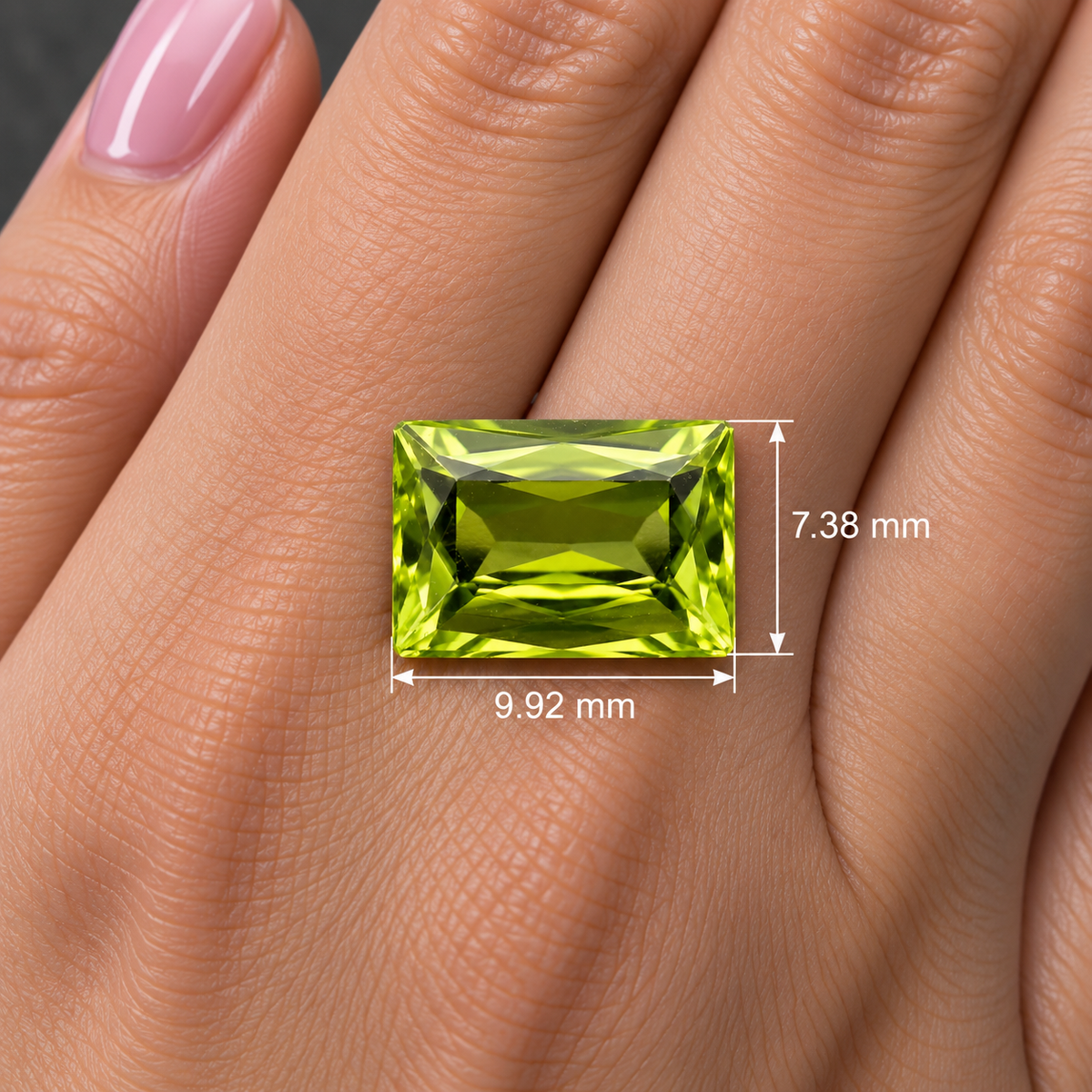 Peridot Naturale Baguette 3.40ct – Pietra Preziosa Verde per Gioielleria