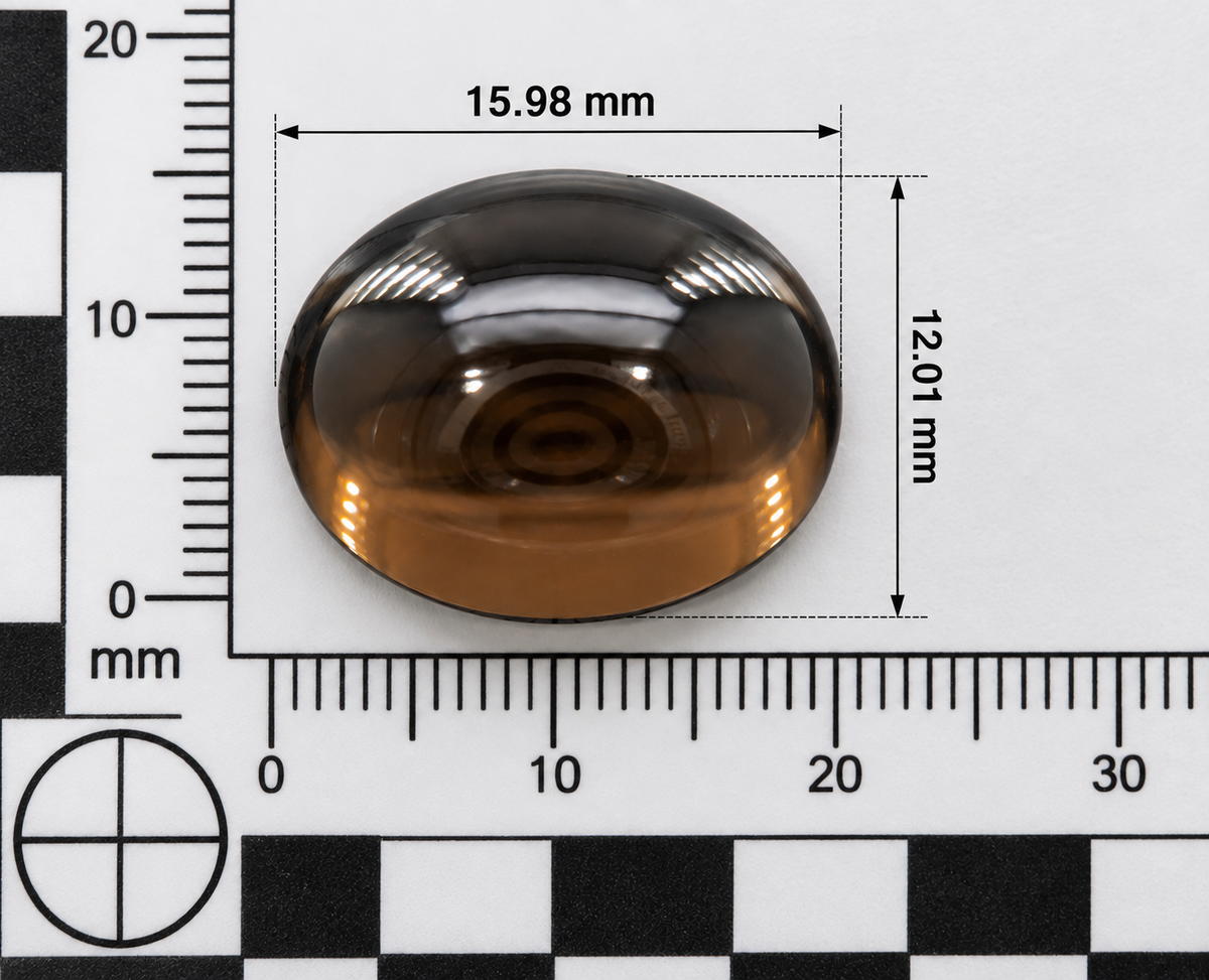 Quarzo Smoky Naturale Ovale Cabochon 9.55ct – Pietra Semipreziosa per Gioielleria