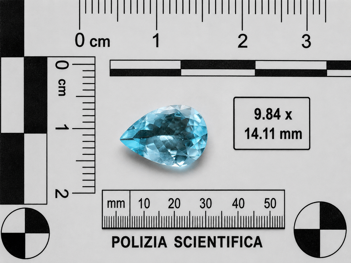 Acquamarina Naturale Goccia 3.55ct – Pietra Preziosa per Gioielleria