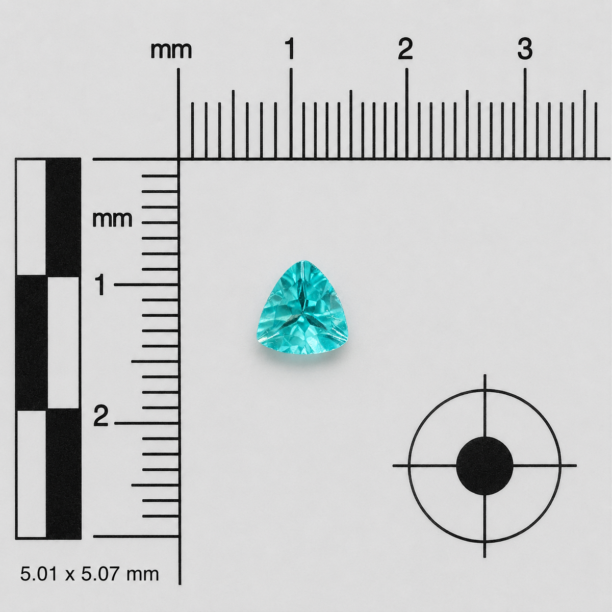 Apatite Naturale Trillion 0.45ct – Pietra Preziosa Azzurra per Gioielleria