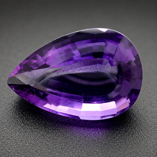 Ametista Naturale Goccia 18.30ct – Pietra Preziosa Viola per Gioielleria
