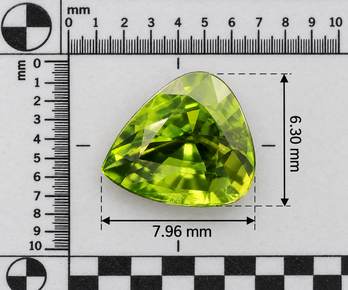 Zaffiro Verde Naturale Goccia 1.50ct – Pietra Preziosa per Alta Gioielleria