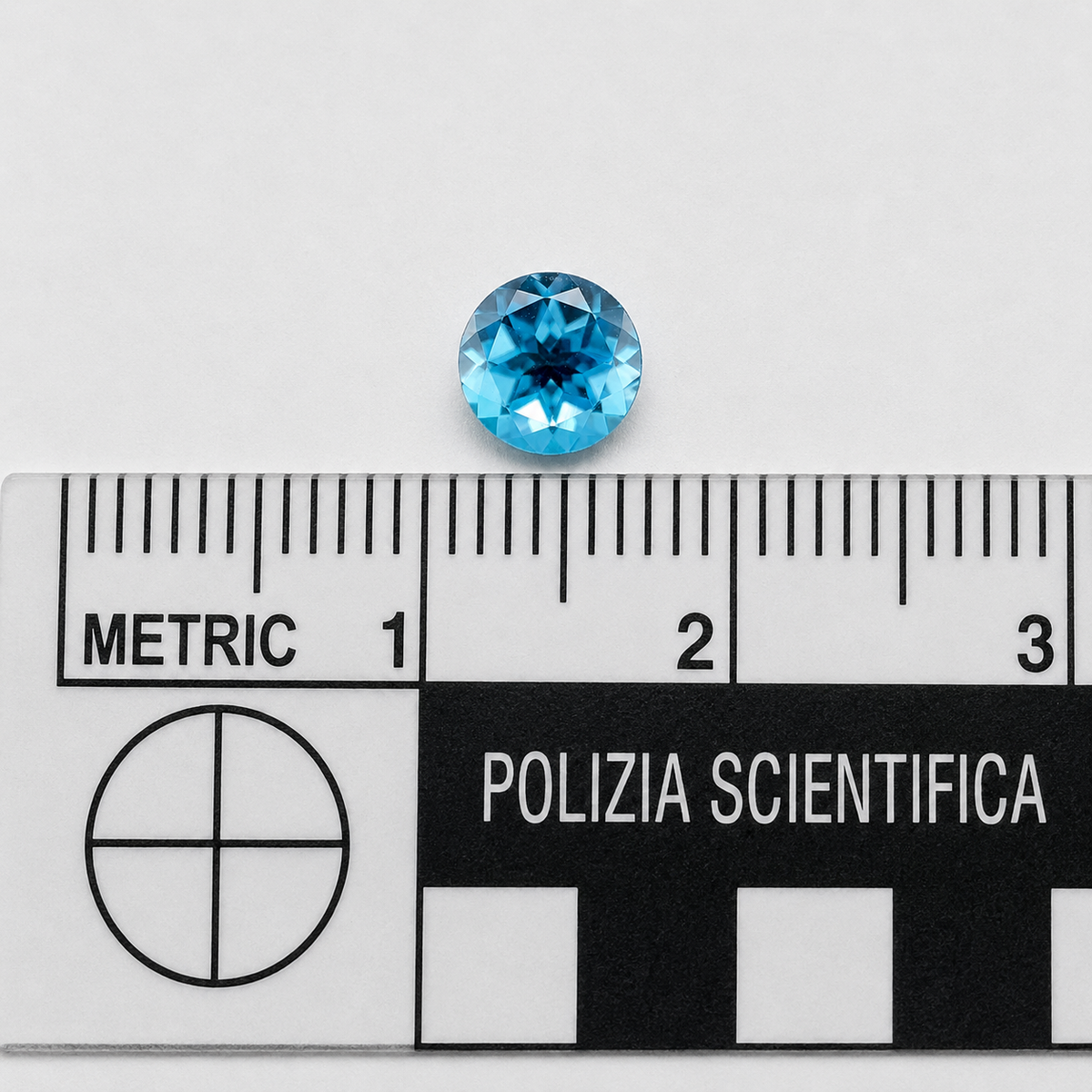 Topazio Swiss Naturale Tondo 2.20ct – Pietra Preziosa Azzurra per Gioielleria