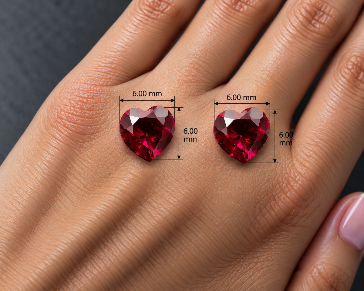 Rodolite Naturale Cuori 1.80ct – Granato Porpora per Alta Gioielleria