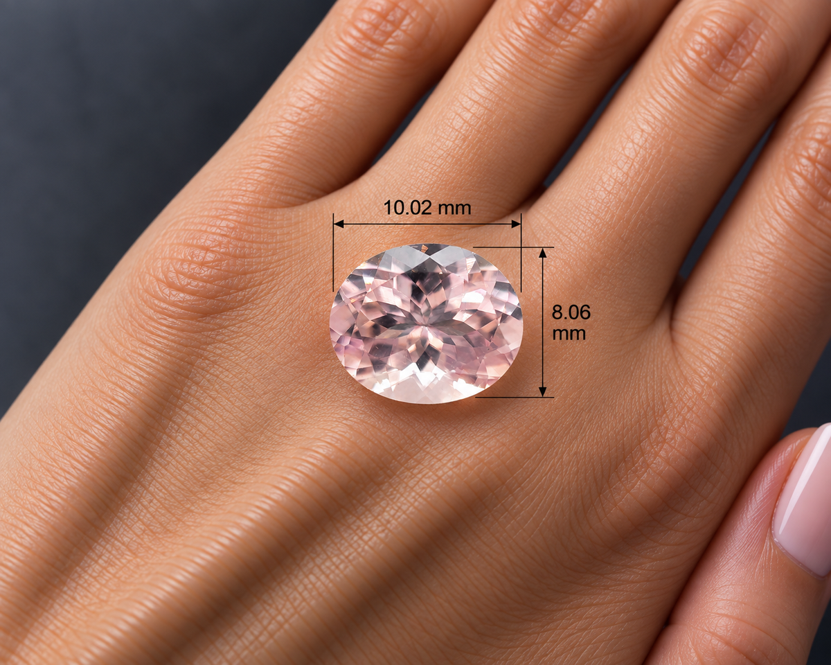 Morganite Naturale Ovale 2.70ct – Pietra Preziosa Rosa per Gioielleria