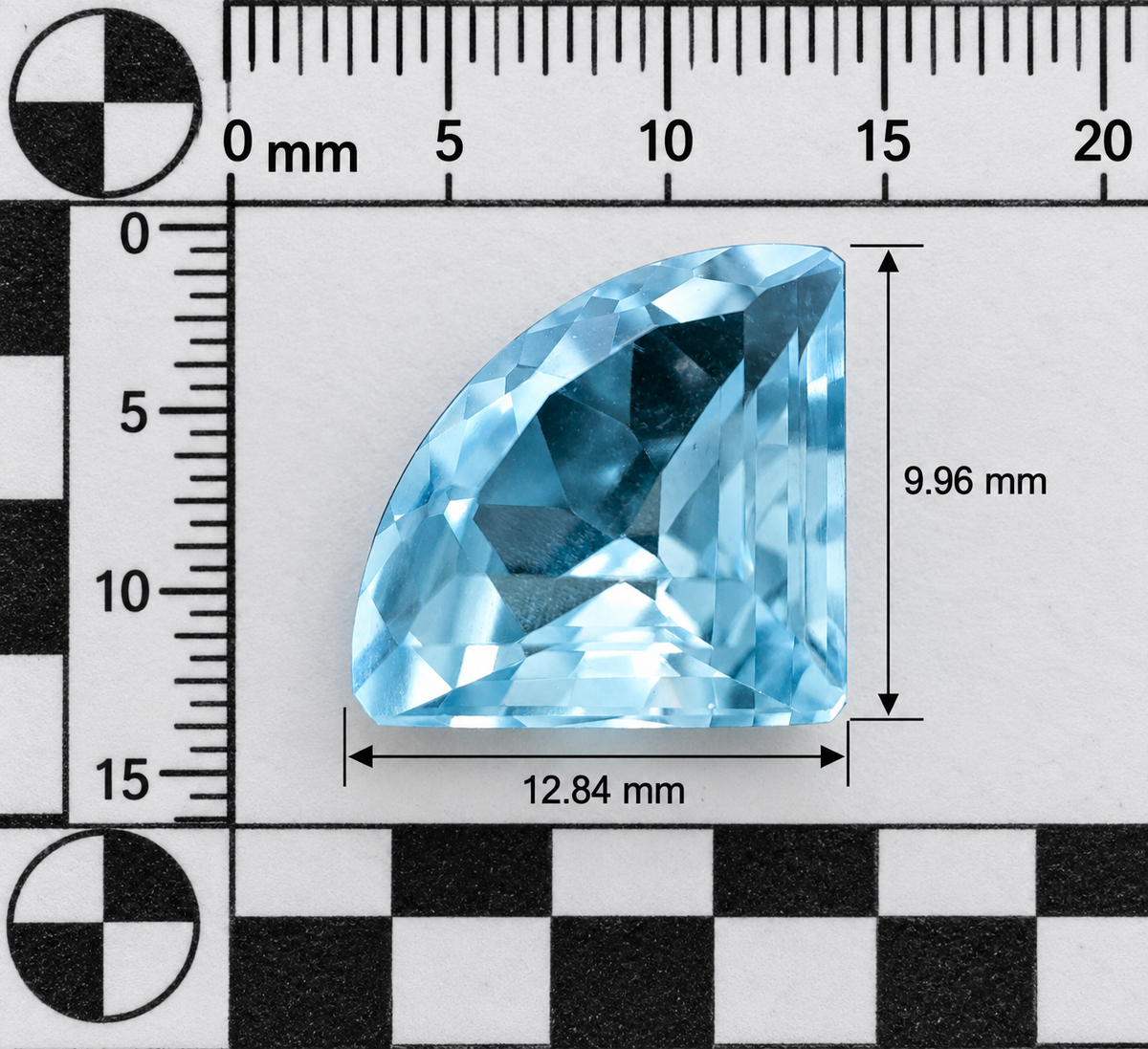 Topazio Sky Naturale Ventaglio 4.30ct – Pietra Preziosa Azzurra per Gioielleria