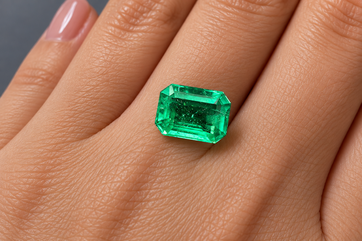 Smeraldo Naturale Ottagono 1.50ct - Pietra Preziosa per Gioielleria
