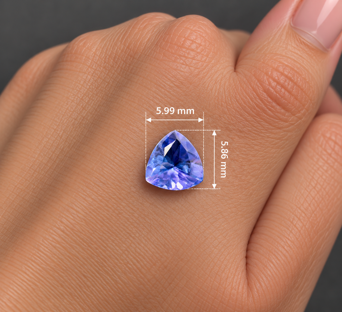 Tanzanite Naturale Trillion 0.75ct – Gemma Rara Viola per Gioielleria
