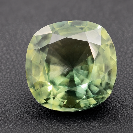 Zaffiro Verde Naturale Cushion 0.70ct – Pietra Preziosa per Alta Gioielleria
