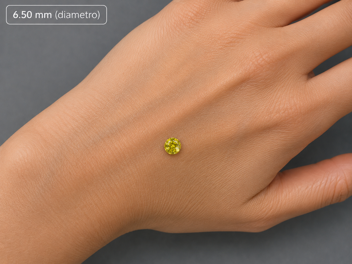 Sphene Naturale Tondo 1.75ct – Gemma Rara Dispersione Fuoco per Gioielleria
