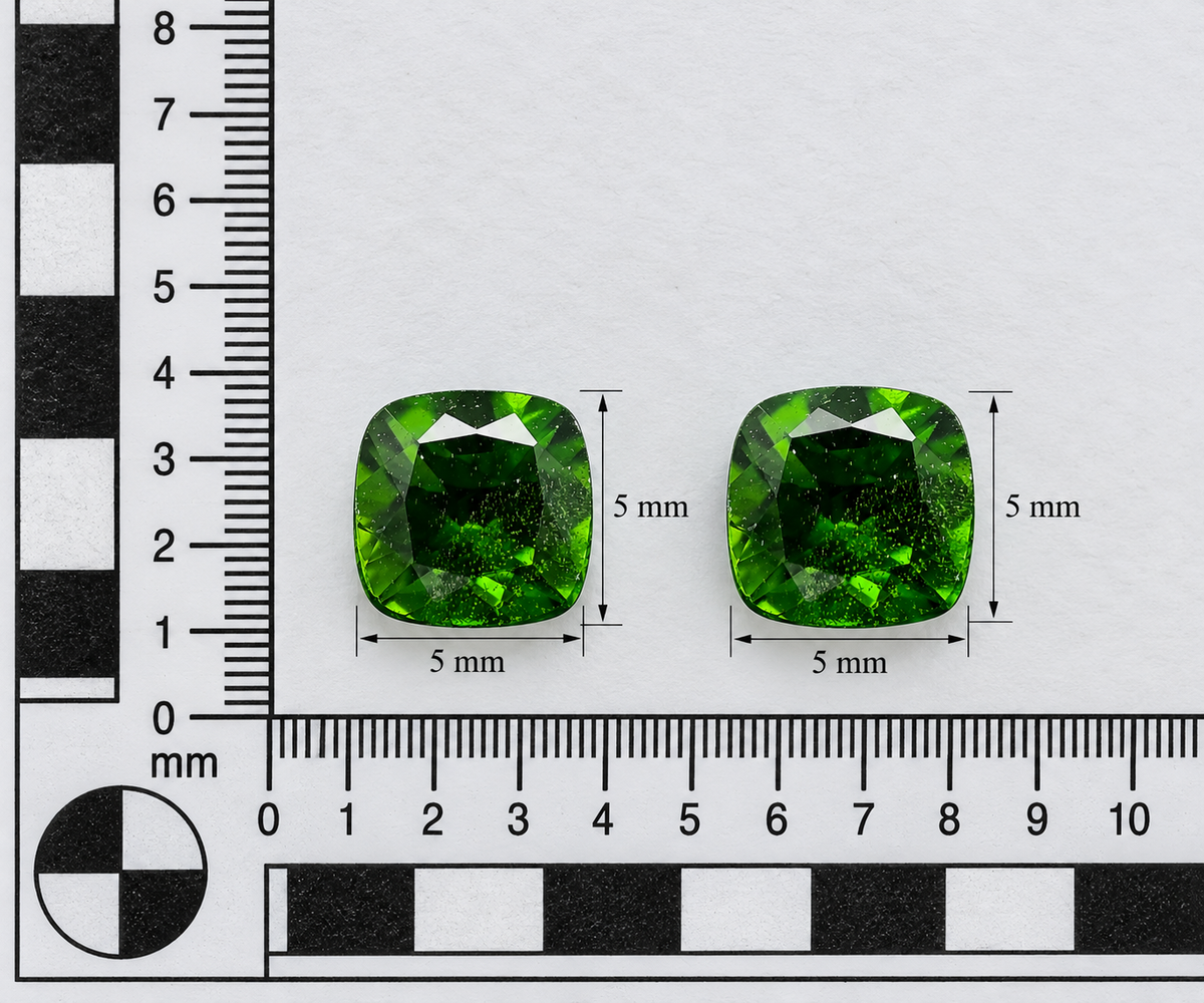 Cromodiopside Naturale Cushion 1.35ct – Gemma Verde Siberiana per Gioielleria