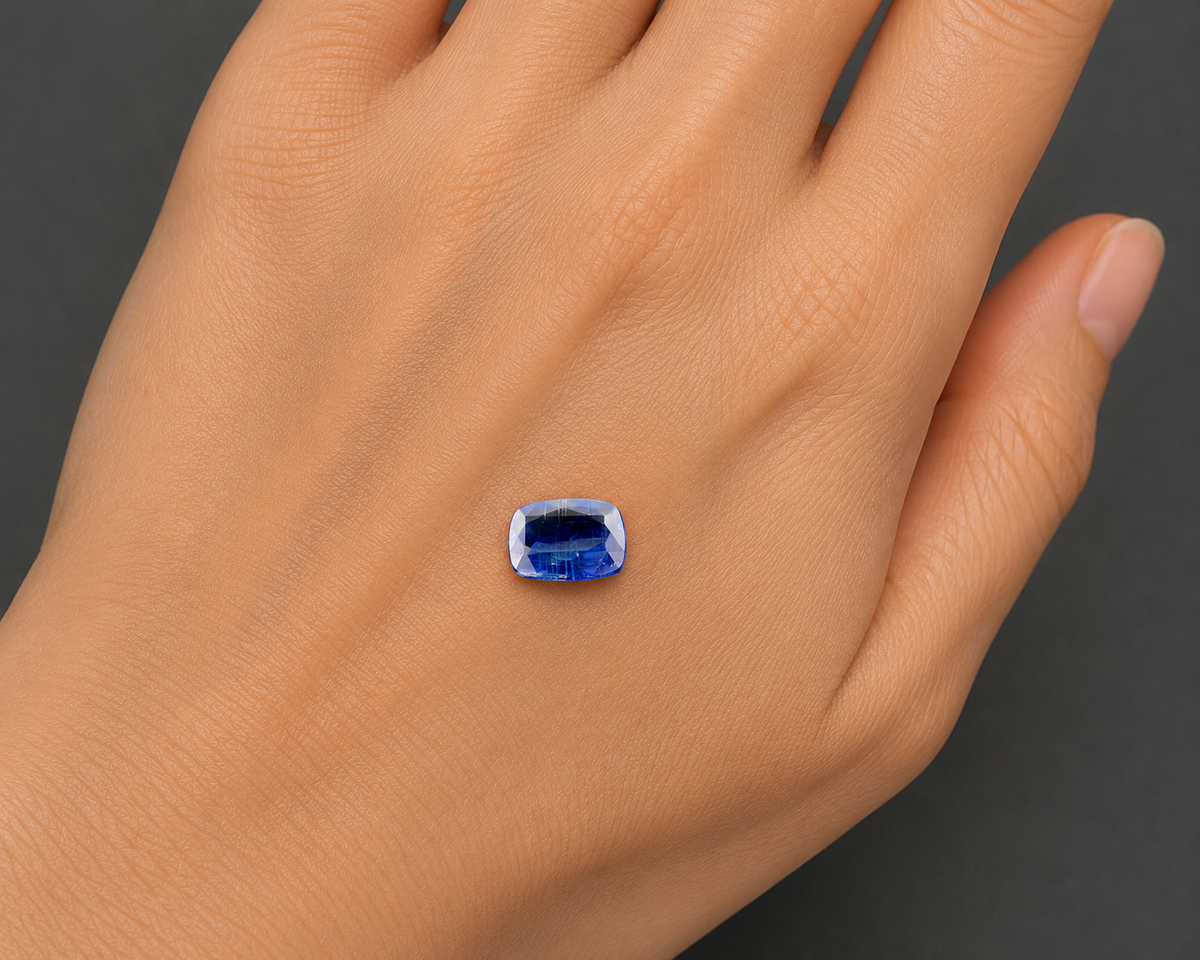 Kyanite Naturale Cushion 4.10ct – Gemma Blu per Gioielleria