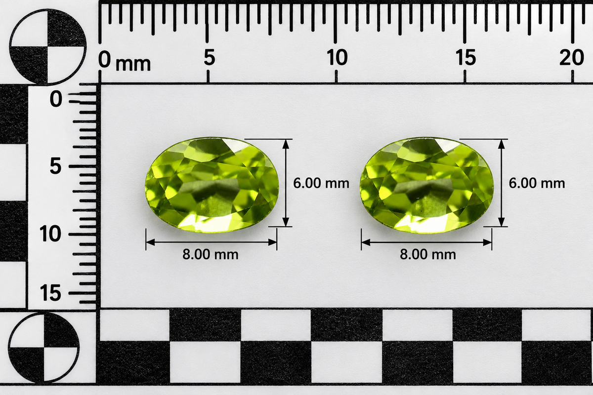 Peridot Naturale Ovali 3.25ct – Pietra Preziosa Verde per Gioielleria