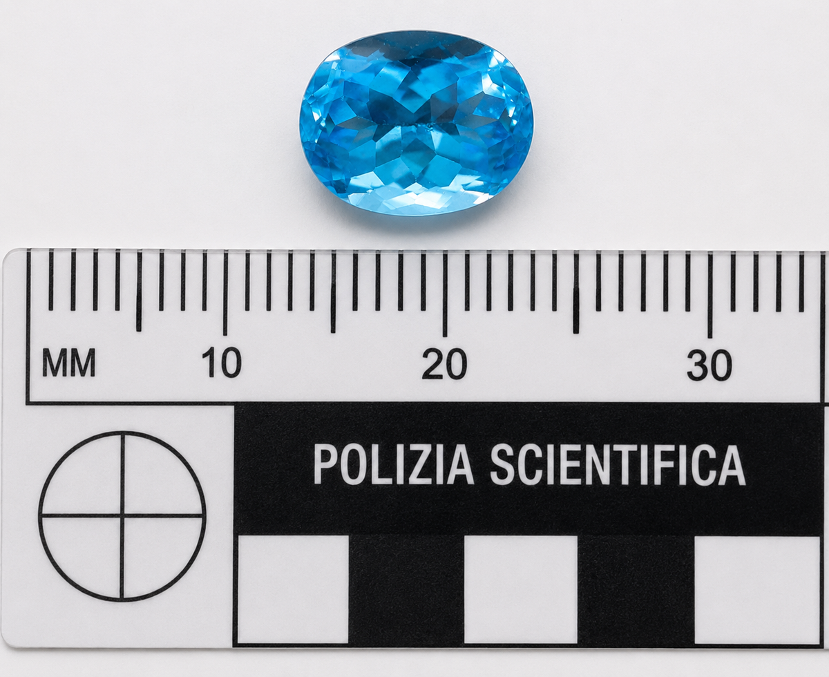 Topazio Swiss Naturale Ovale 17.70ct – Pietra Preziosa Azzurra per Gioielleria