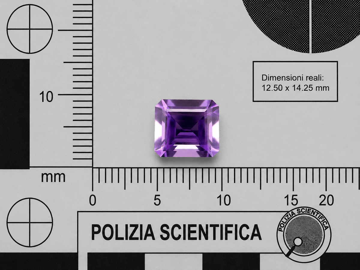 Ametista Naturale Ottagono 10.65ct – Pietra Preziosa Viola per Alta Gioielleria