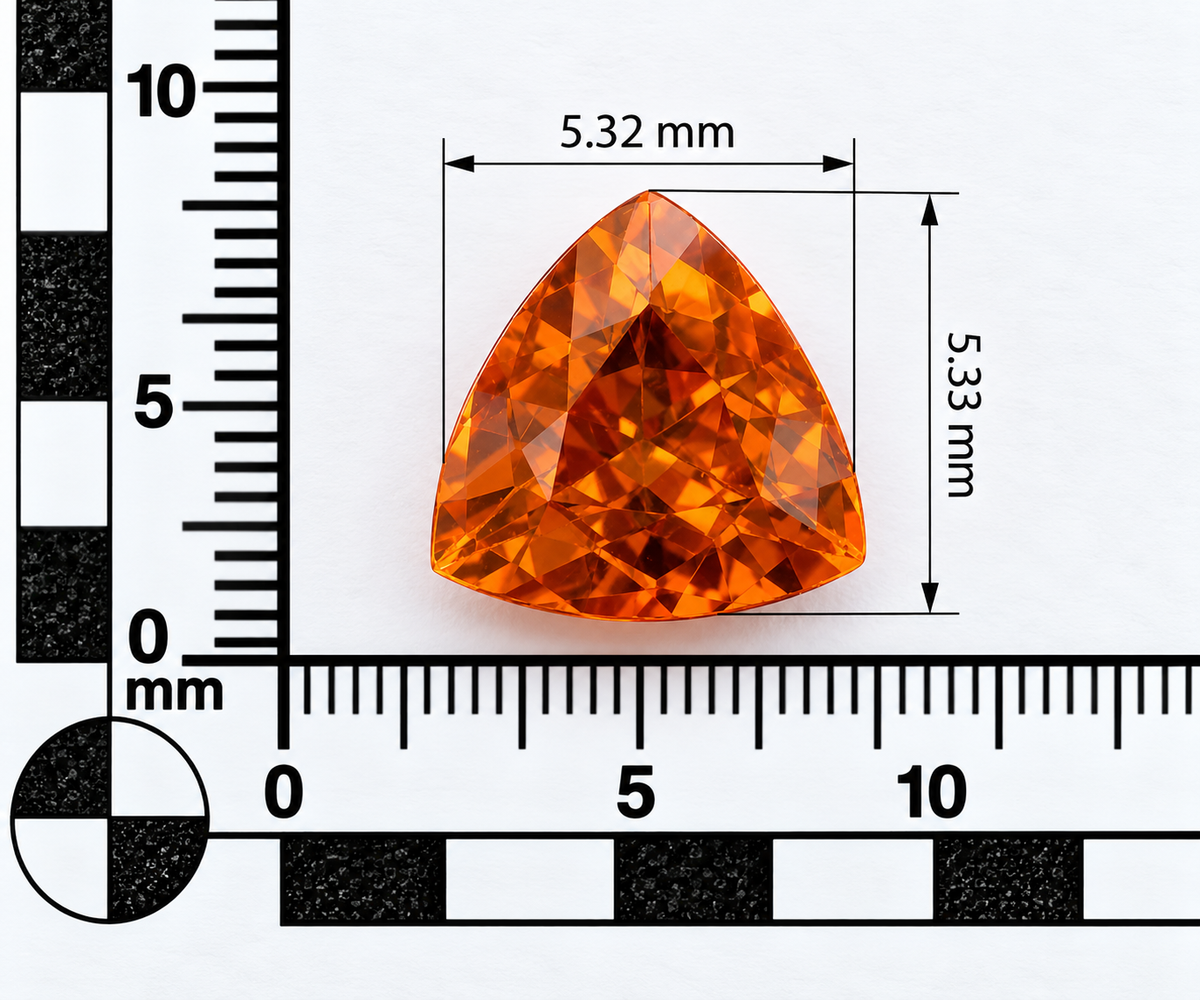 Spessartite Naturale Trillion 1.15ct – Granato Arancio per Alta Gioielleria