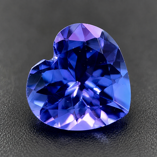 Tanzanite Naturale Cuore 1.20ct – Gemma Rara Viola Regalo di Lusso
