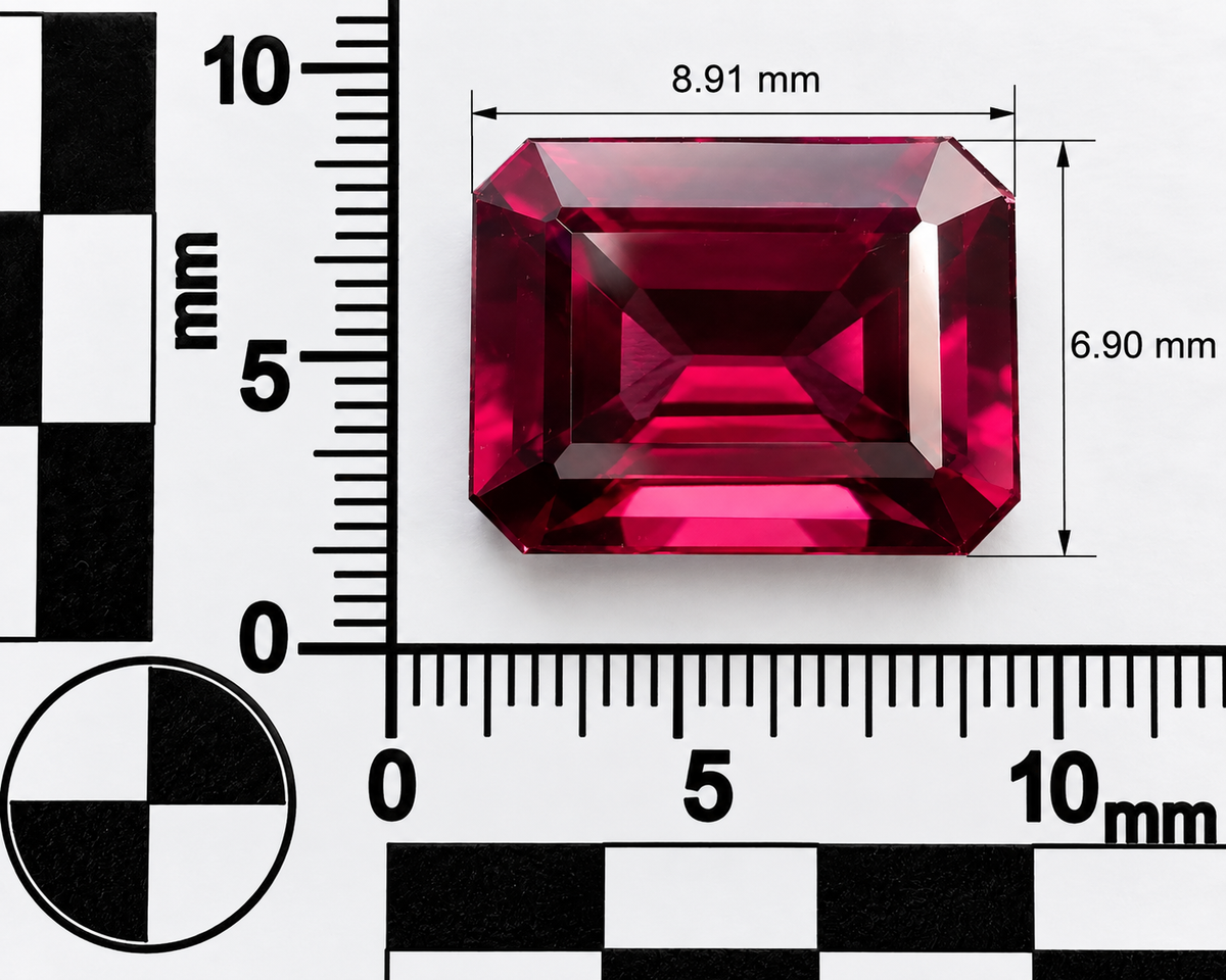 Rodolite Naturale Ottagono 3.00ct – Granato Porpora per Alta Gioielleria