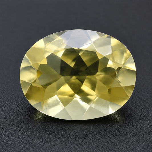 Quarzo Lemon Naturale Ovale 7.00ct – Pietra Semipreziosa Giallo Limone per Gioielleria