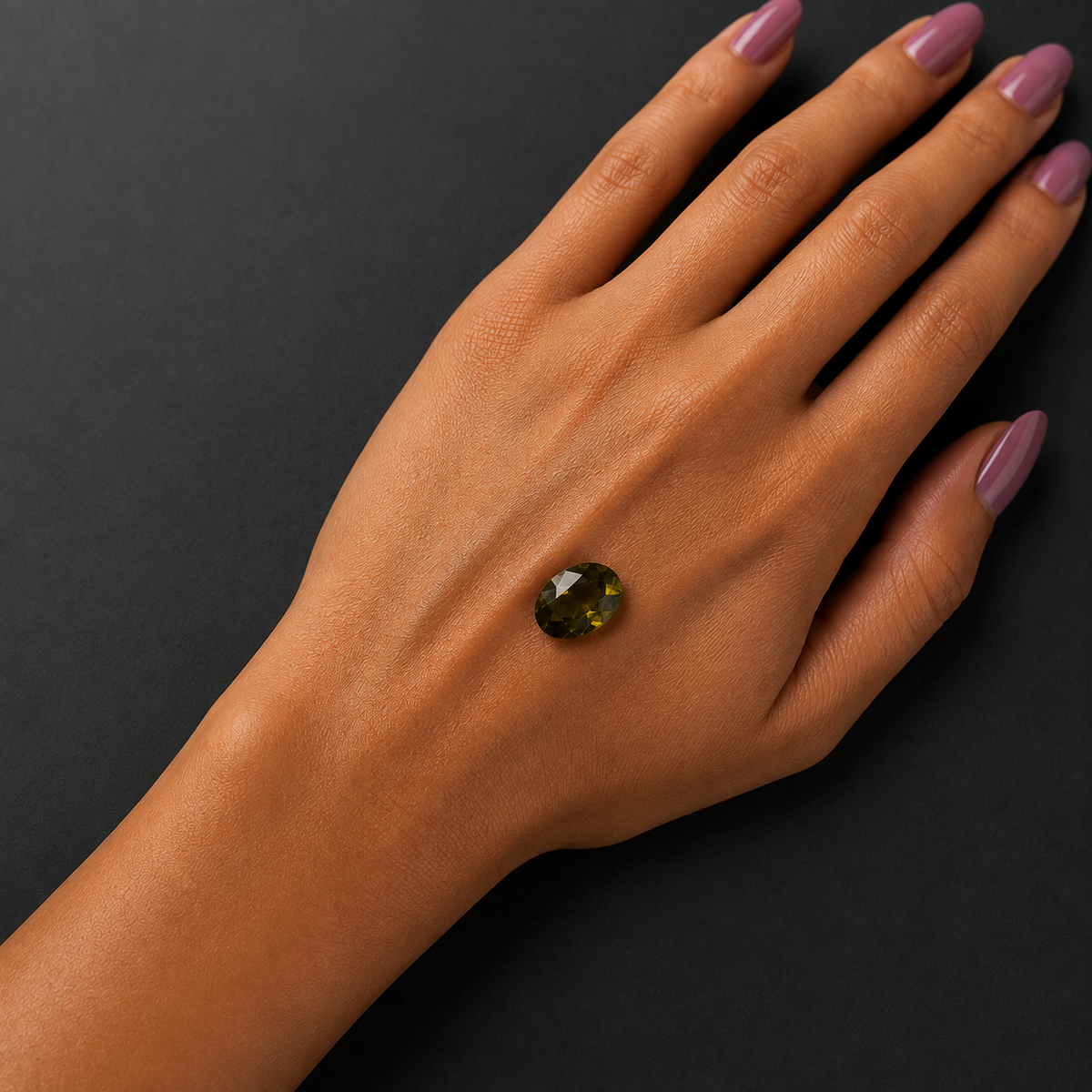 Tormalina Olive Ovale 1.95ct – Pietra Preziosa per Gioielleria