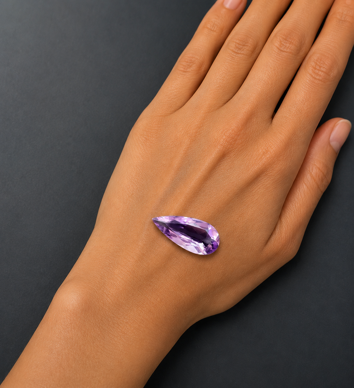 Ametista Naturale Goccia 4.20ct – Pietra Preziosa Viola per Gioielleria
