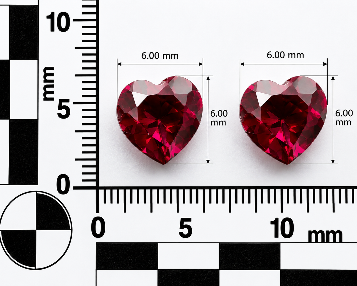 Rodolite Naturale Cuori 1.80ct – Granato Porpora per Alta Gioielleria