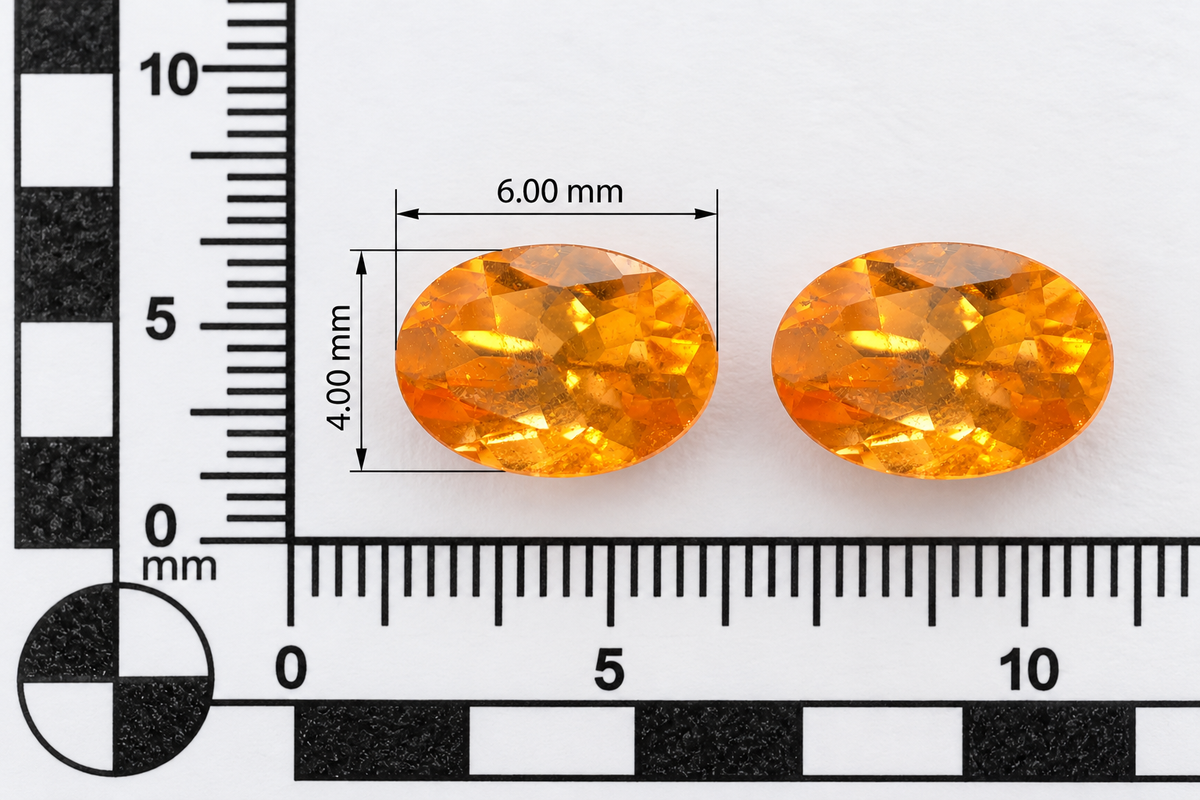 Spessartite Naturale Ovali 1.45ct – Granato Arancio per Alta Gioielleria