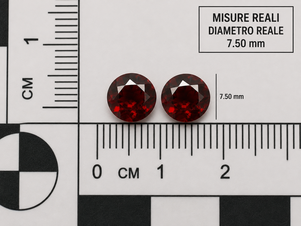 Granato Naturale Tondi 3.60ct – Pietra Preziosa Rossa per Gioielleria