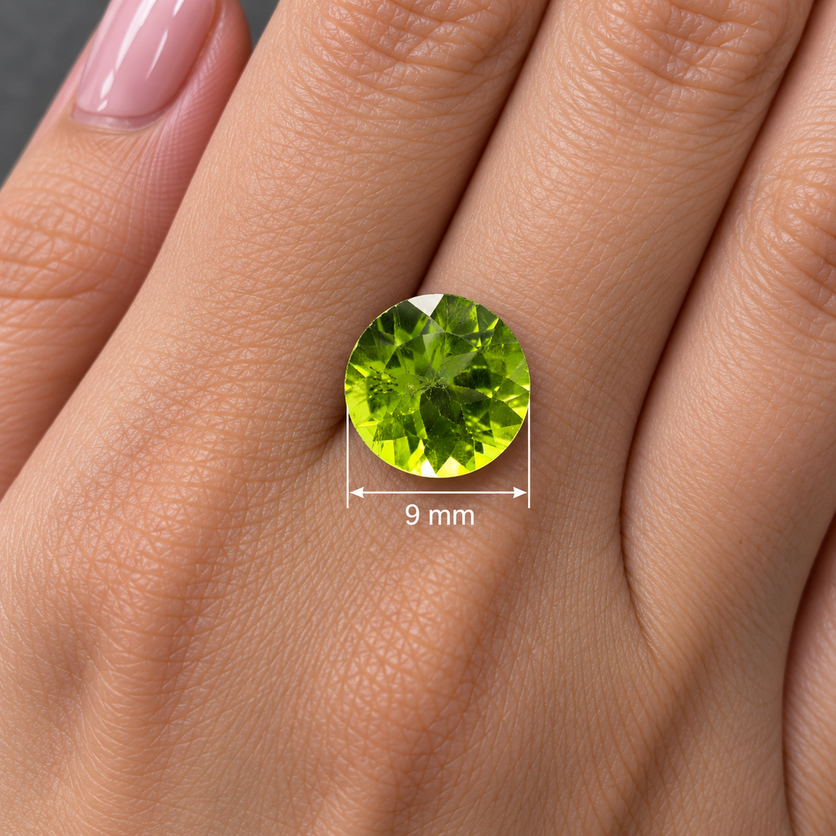 Peridot Naturale Tondo 3.20ct – Pietra Preziosa Verde per Gioielleria