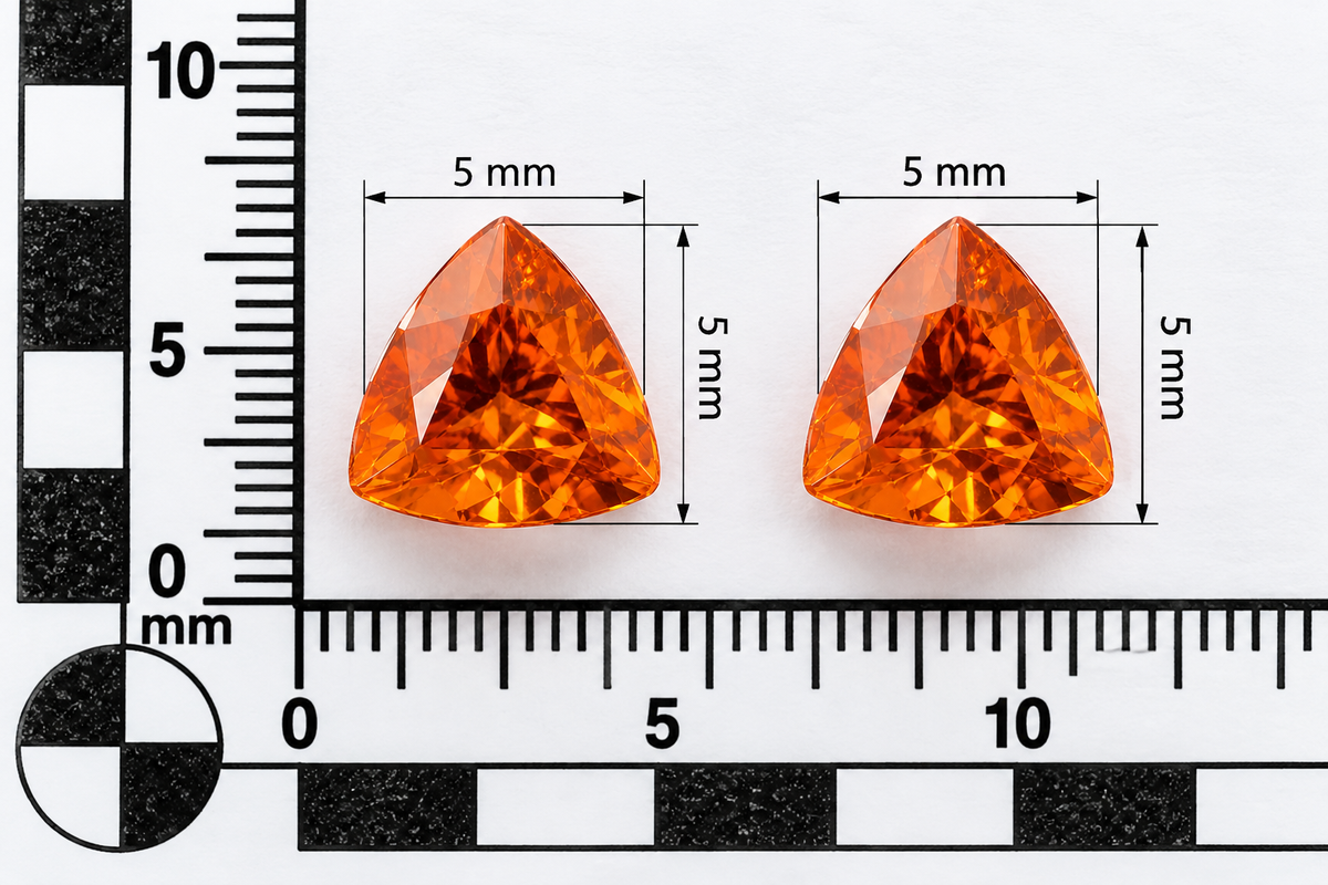 Spessartite Naturale Trillion 1.40ct – Granato Arancio per Alta Gioielleria