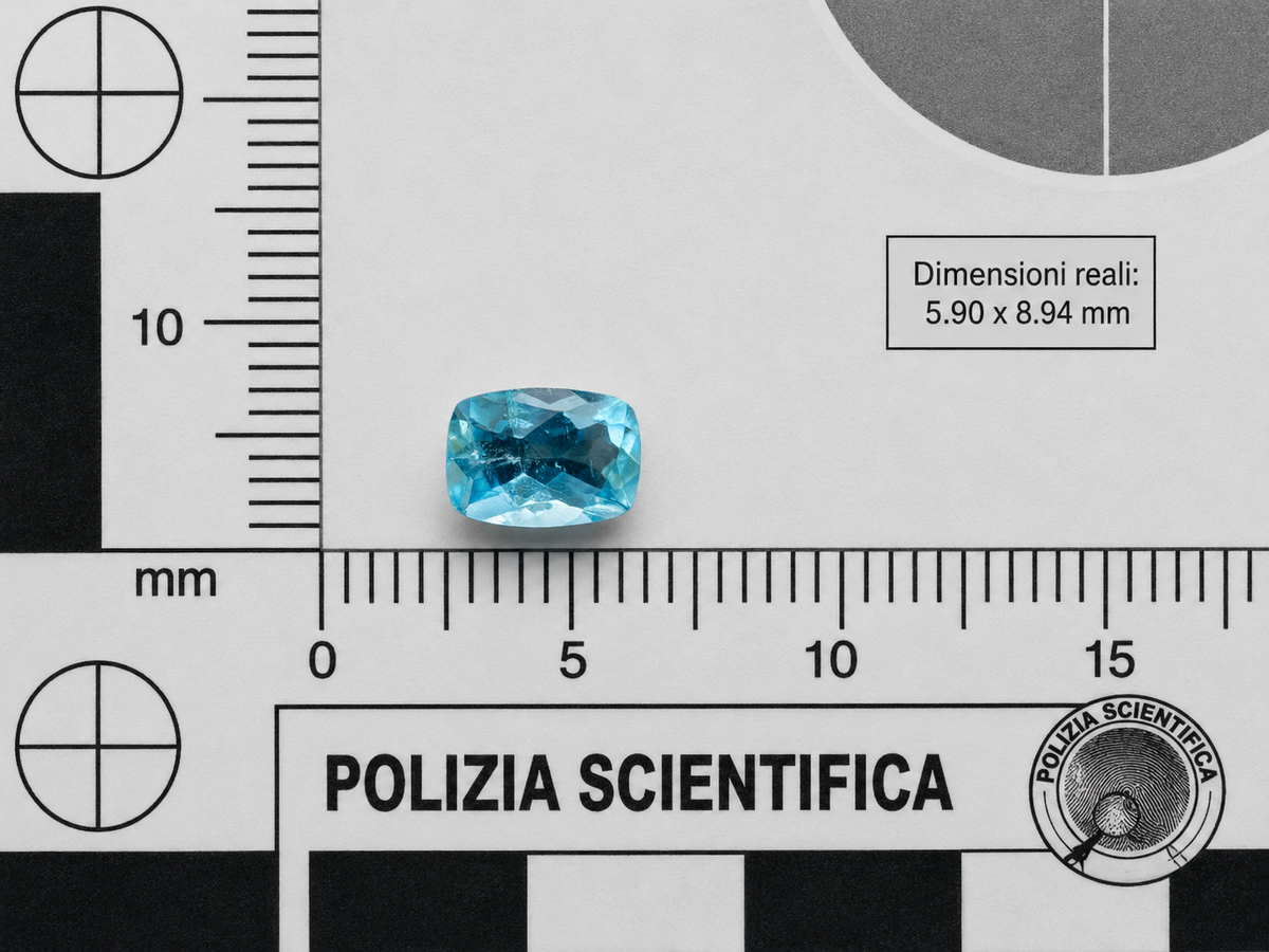 Acquamarina Naturale Cushion 1.60ct – Pietra Preziosa per Gioielleria