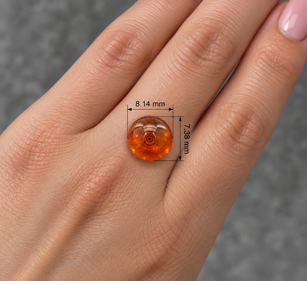 Spessartite Naturale Ovale Cabochon 3.80ct – Granato Arancio per Alta Gioielleria