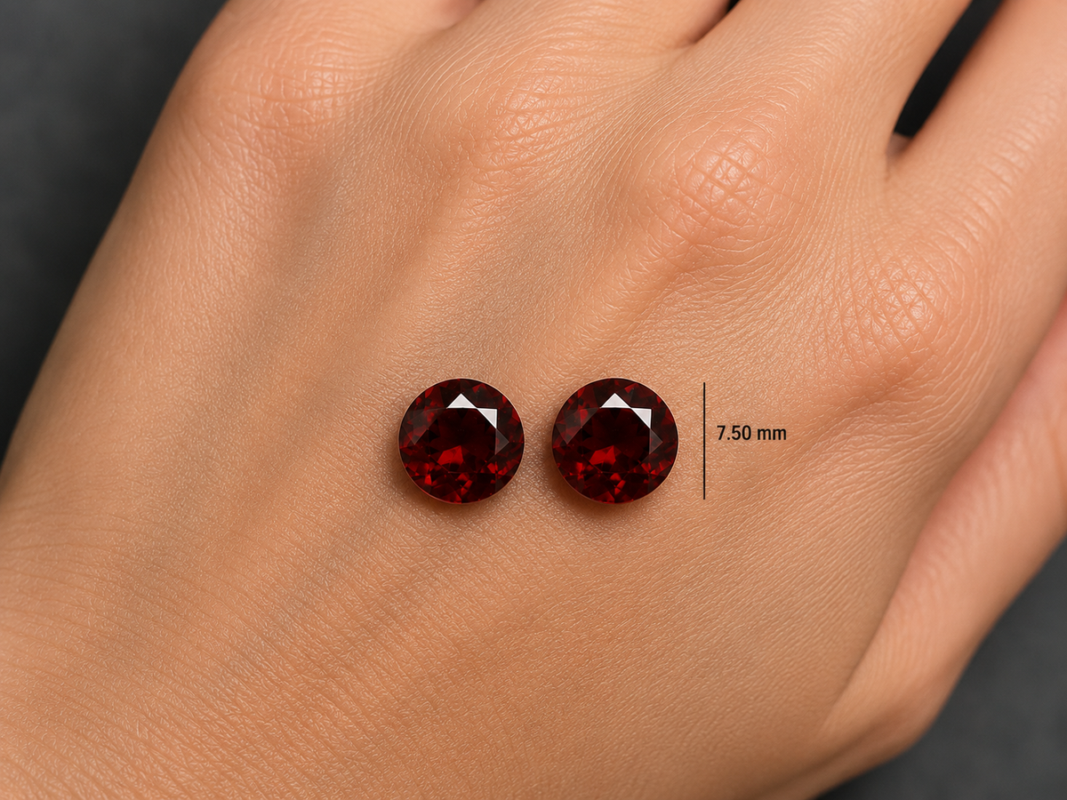 Granato Naturale Tondi 3.60ct – Pietra Preziosa Rossa per Gioielleria