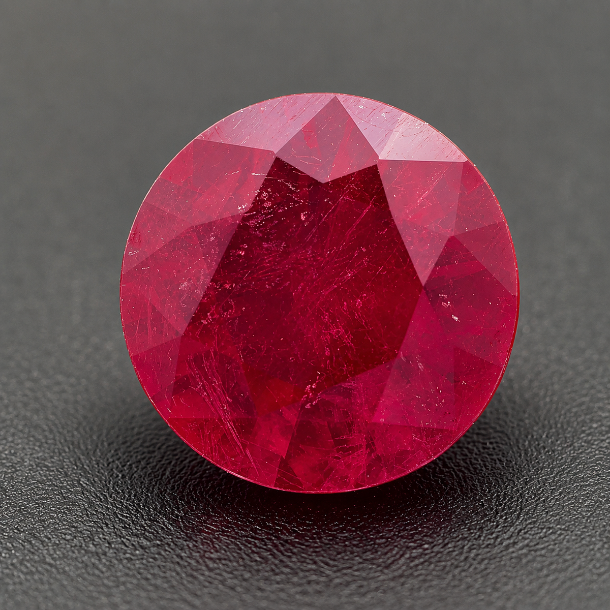 Rubino Naturale Tondo 1.23ct – Pietra Preziosa di Alta Qualità