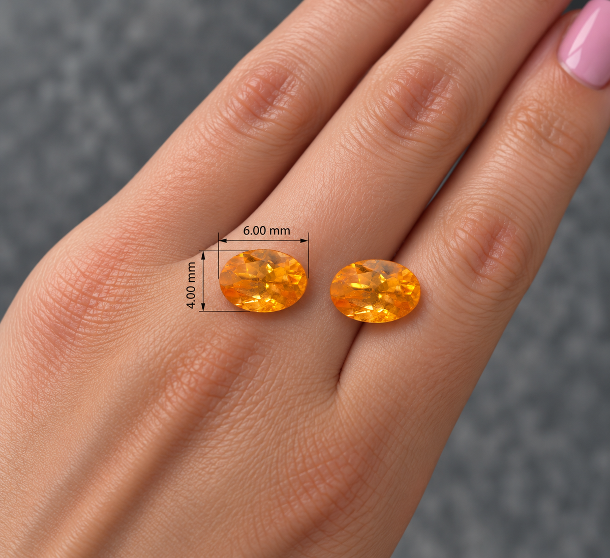 Spessartite Naturale Ovali 1.45ct – Granato Arancio per Alta Gioielleria