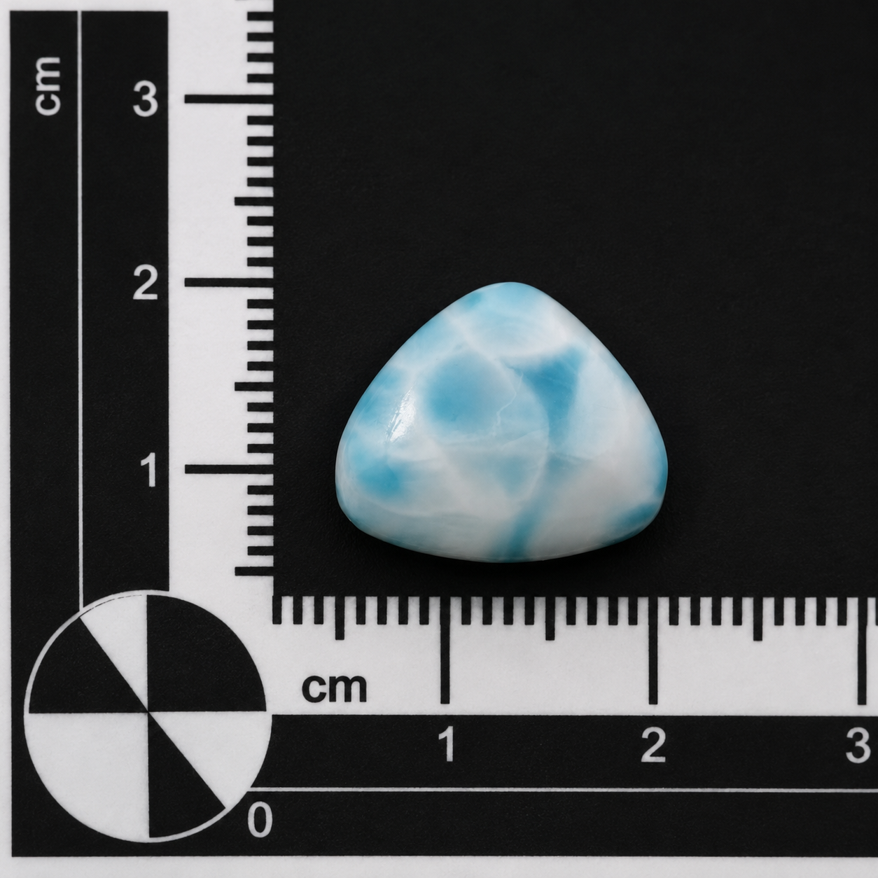 Larimar Naturale Trillion Cabochon 11.70ct – Gemma Rara dei Caraibi per Gioielleria