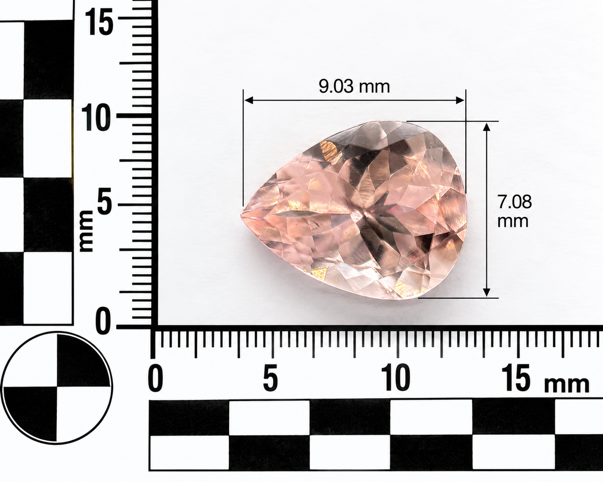 Morganite Naturale Goccia 1.45ct – Pietra Preziosa Rosa per Gioielleria