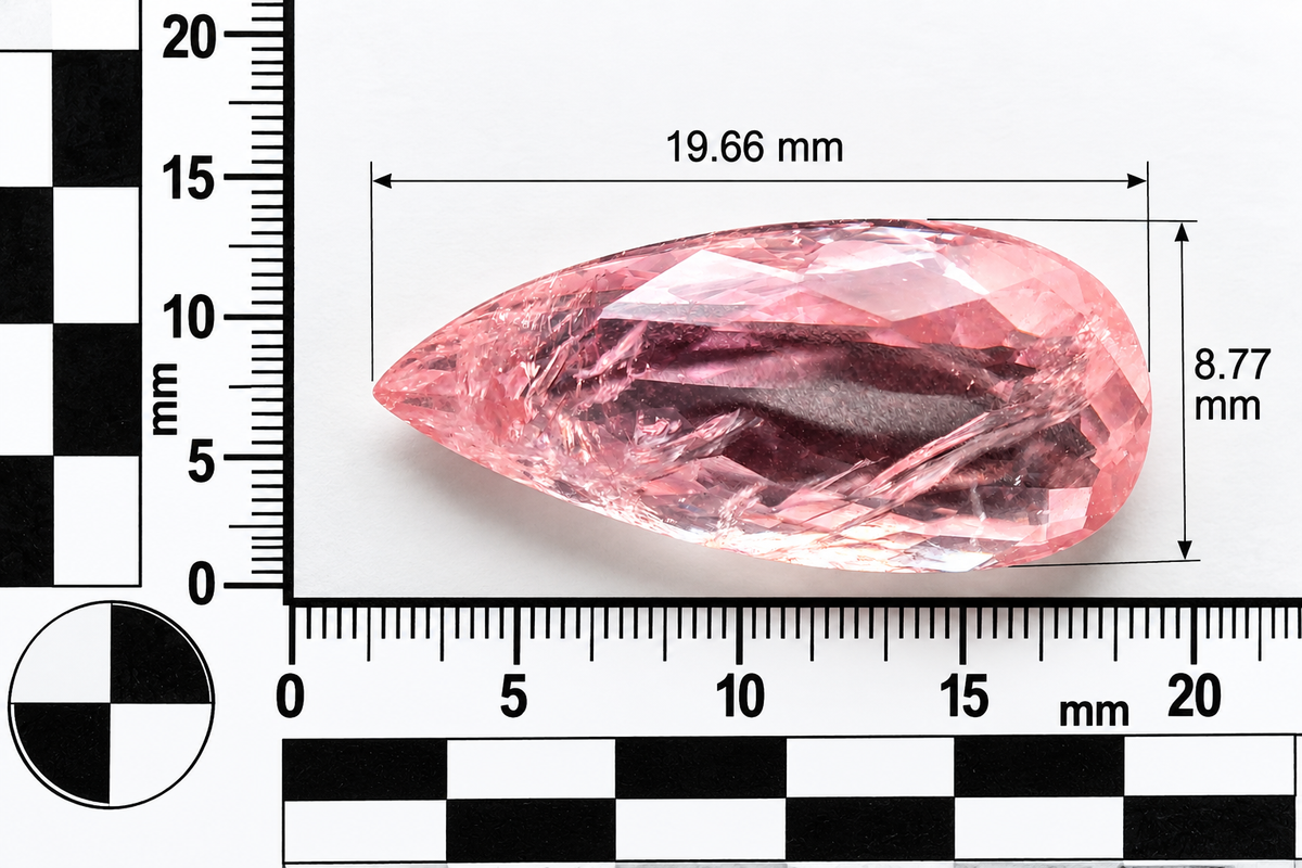 Morganite Naturale Goccia 7.70ct – Pietra Preziosa Rosa per Alta Gioielleria