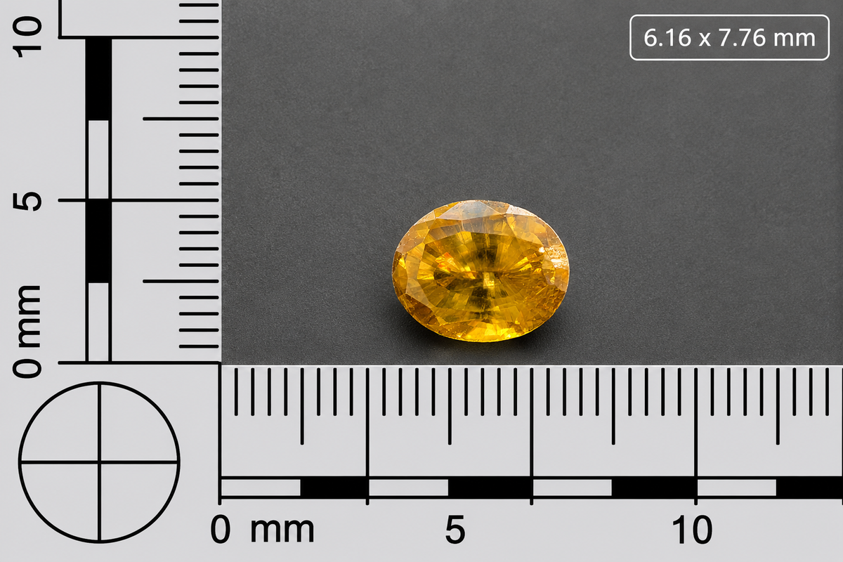 Sphene Naturale Ovale 1.80ct – Gemma Rara Dispersione Fuoco per Gioielleria