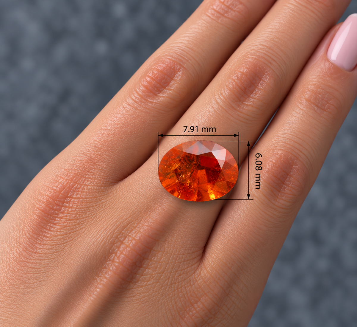 Spessartite Naturale Ovale 1.90ct – Granato Arancio per Alta Gioielleria