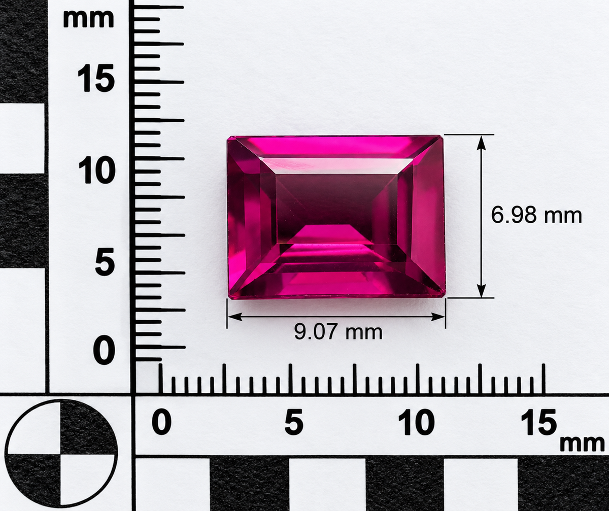Rodolite Naturale Baguette 2.80ct – Granato Porpora per Alta Gioielleria