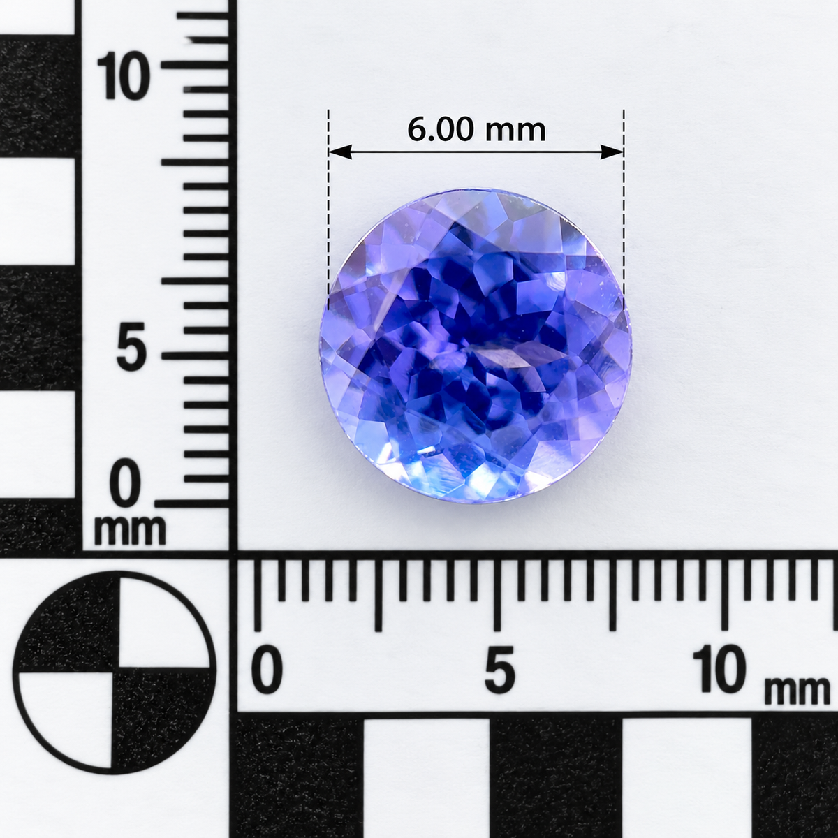 Tanzanite Naturale Tondo 0.90ct – Gemma Rara Viola per Alta Gioielleria