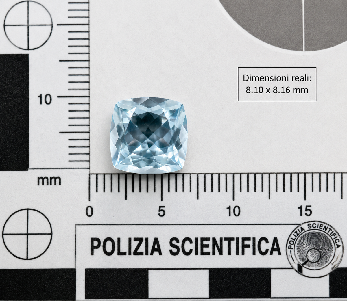 Acquamarina Naturale Cushion 2.05ct – Pietra Preziosa per Gioielleria