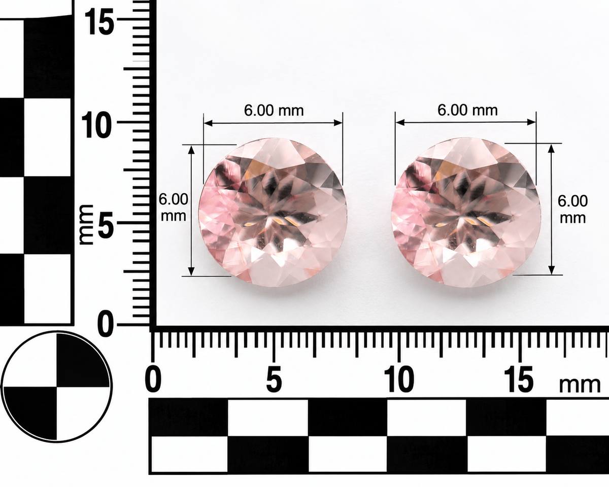 Morganite Naturale Tondi 1.55ct – Pietra Preziosa Rosa per Gioielleria