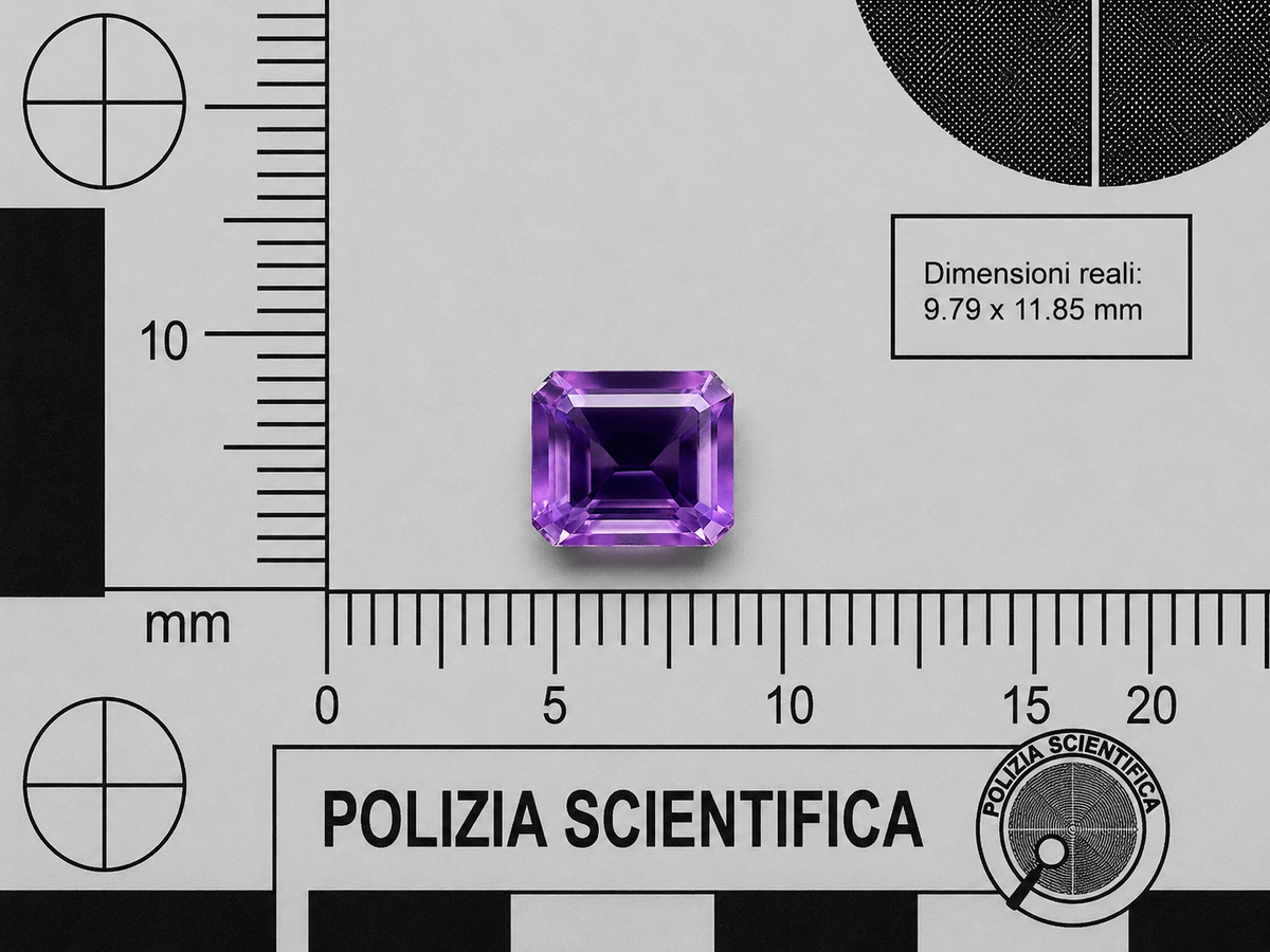 Ametista Naturale Ottagono 5.65ct – Pietra Preziosa Viola per Gioielleria